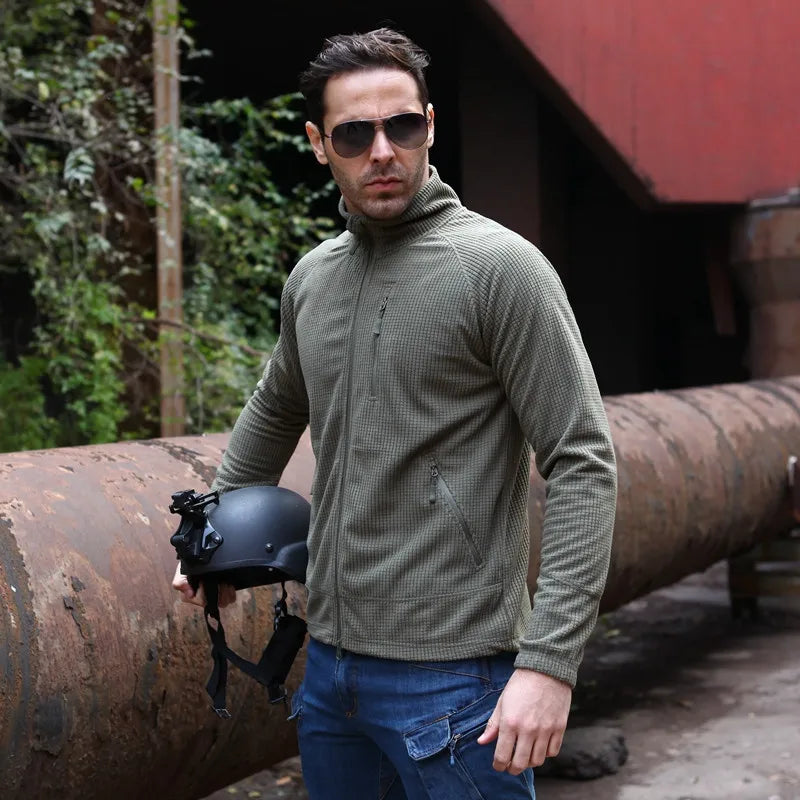 Jaqueta Masculina Militar Leve com Forro Fleece