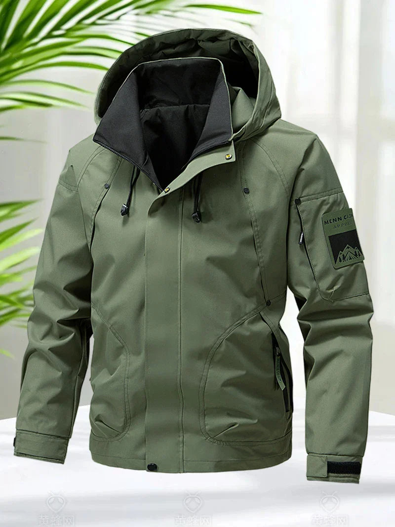 Jaqueta Masculina Impermeável Softshell com Capuz
