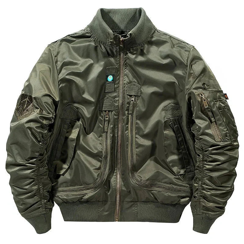 Jaqueta Masculina Bomber Estilo Retrô Oversized Design Curto