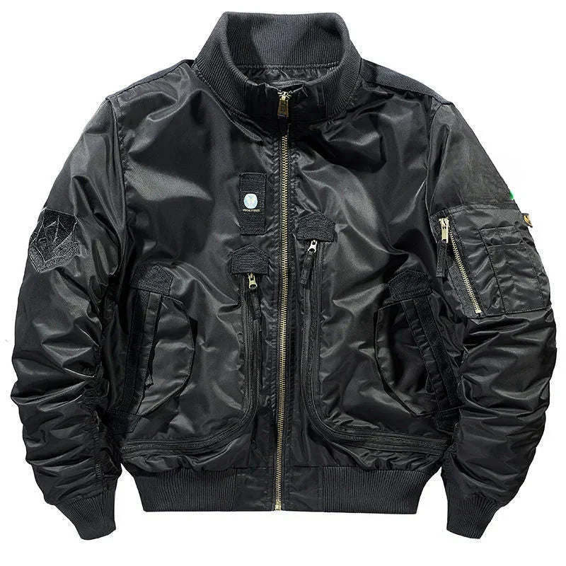 Jaqueta Masculina Bomber Estilo Retrô Oversized Design Curto
