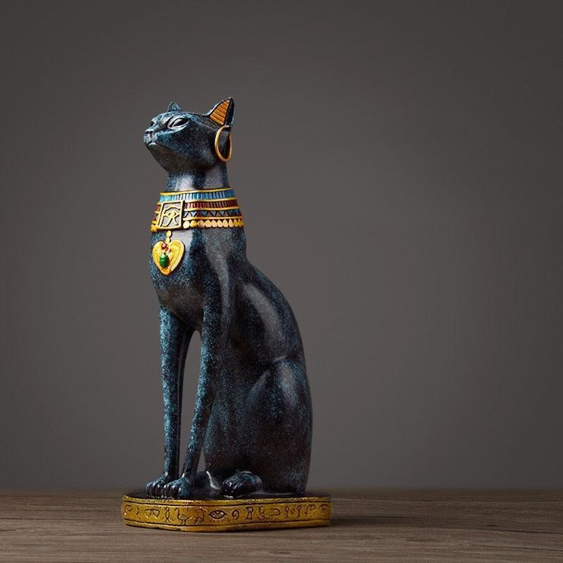 Estátua Gato Bastet – Guardiã Egípcia em Resina