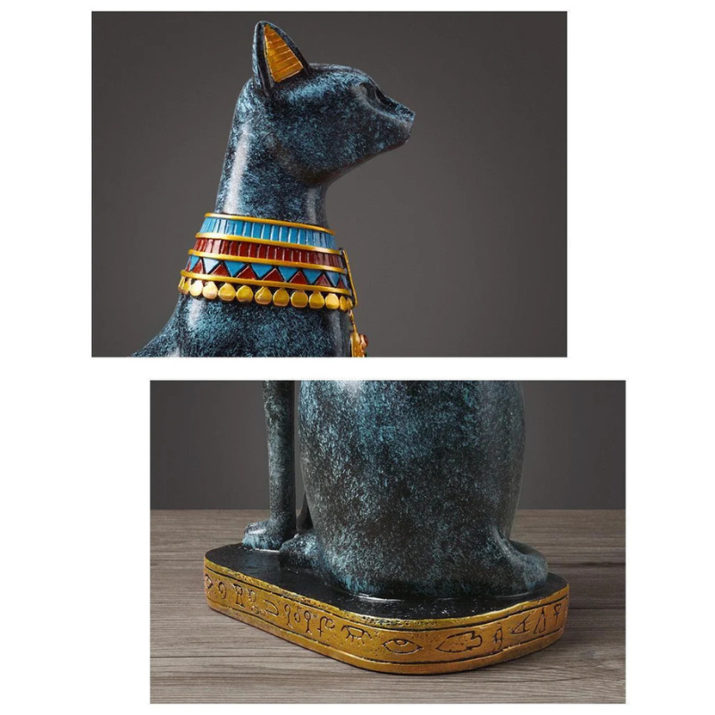 Estátua Gato Bastet – Guardiã Egípcia em Resina