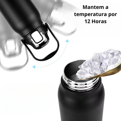 Garrafa térmica de Aço Inox Grande Capacidade