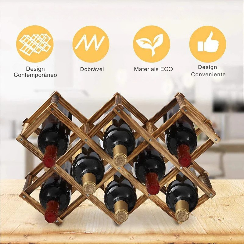 Adega Suporte de Vinhos – Compacta e Sofisticada