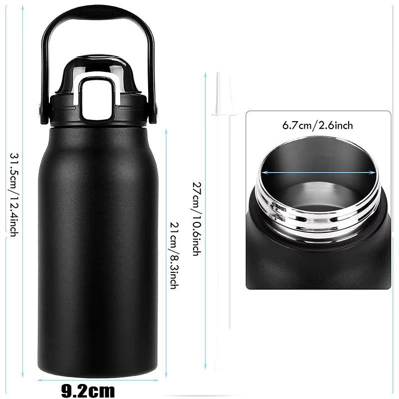 Garrafa térmica de Aço Inox Grande Capacidade