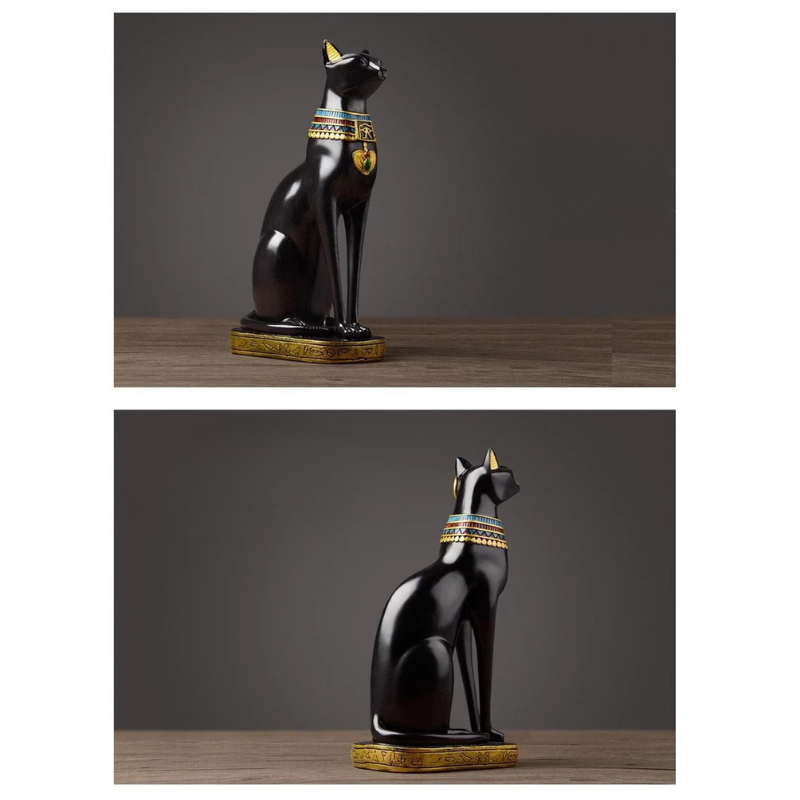 Estátua Gato Bastet – Guardiã Egípcia em Resina