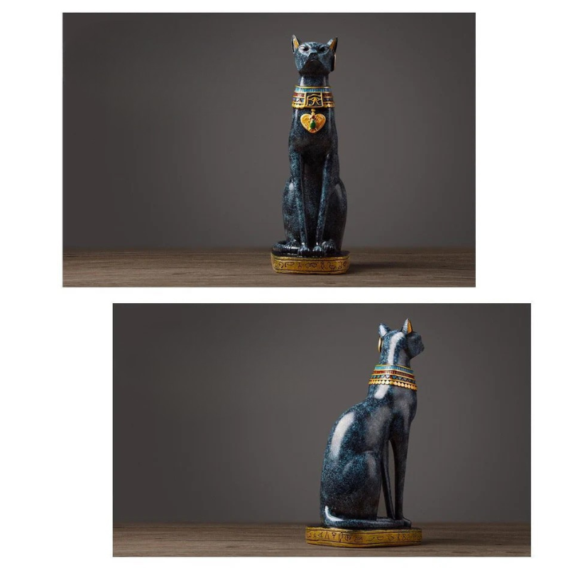 Estátua Gato Bastet – Guardiã Egípcia em Resina