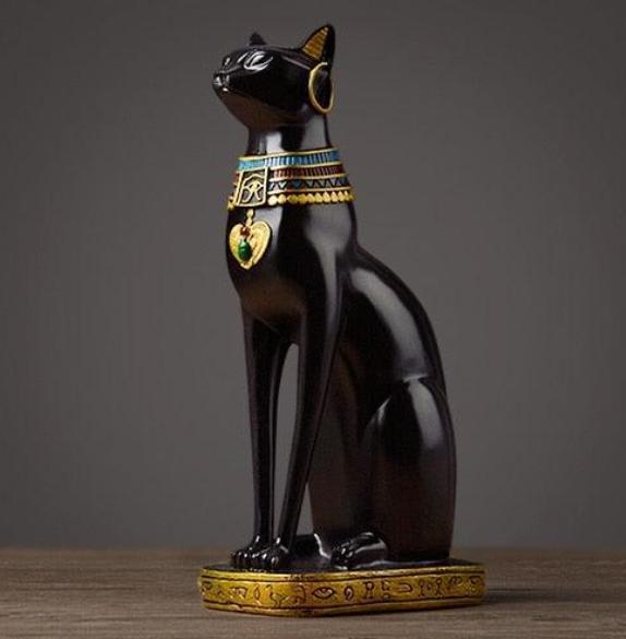 Estátua Gato Bastet – Guardiã Egípcia em Resina