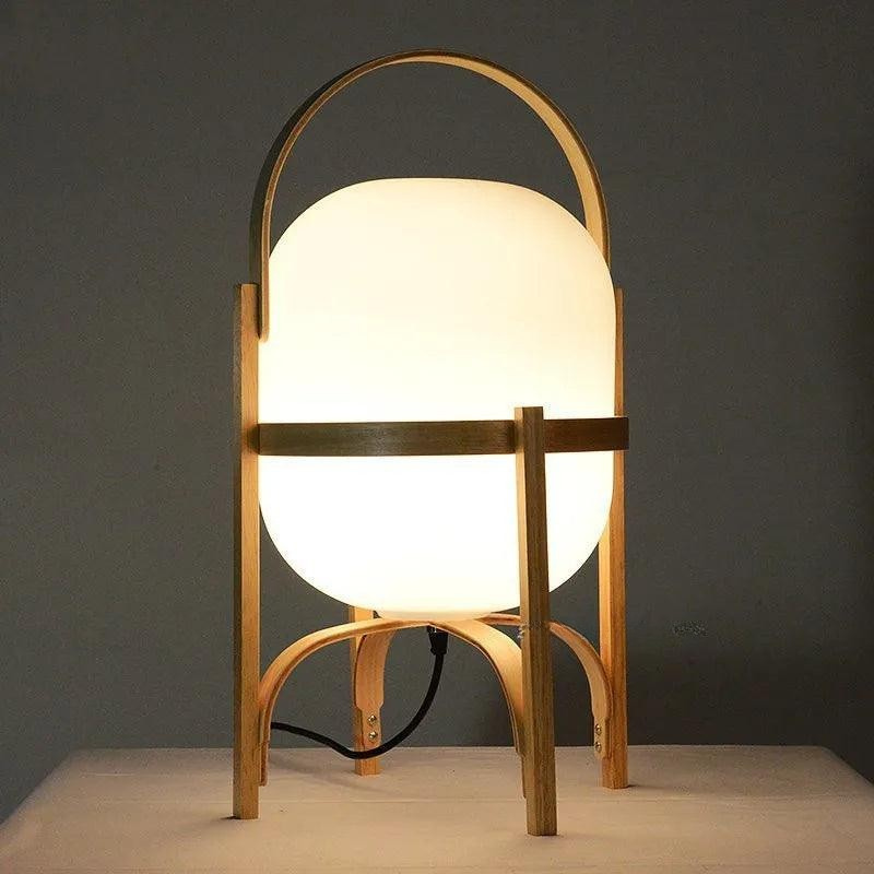 Luminária Abajur Wood Frances Moderno