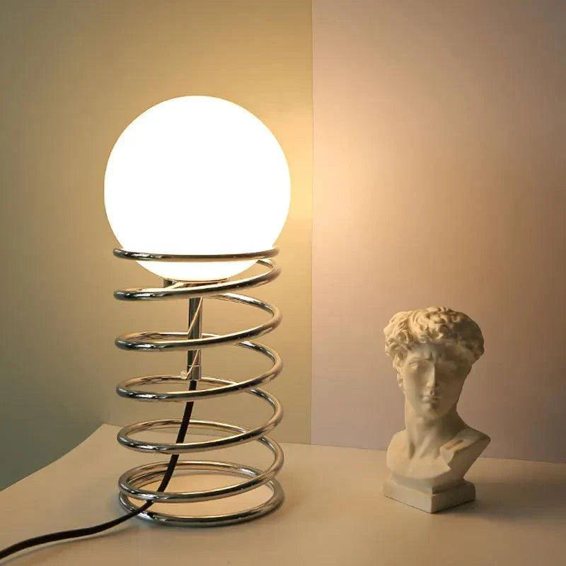 Luminária Abajur Modelo Mola de Mesa