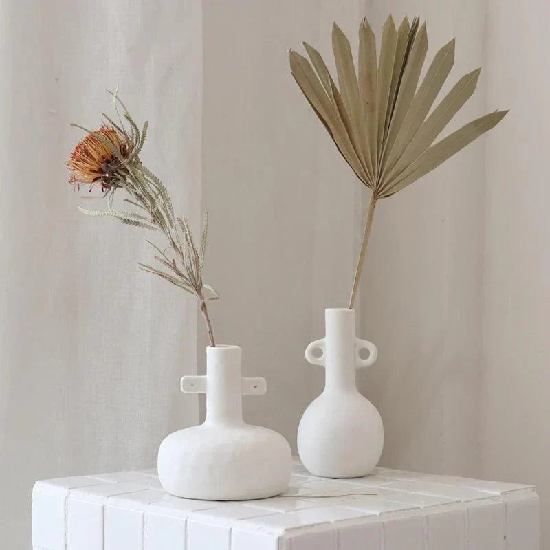 Vaso Decorativo Off White – Elegância Minimalista
