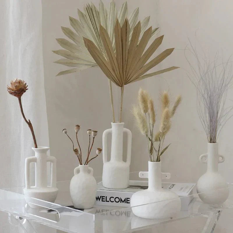 Vaso Decorativo Off White – Elegância Minimalista