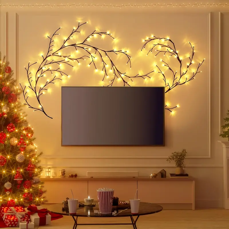 Led Em Formato de Videira Para Natal Casa da Clara