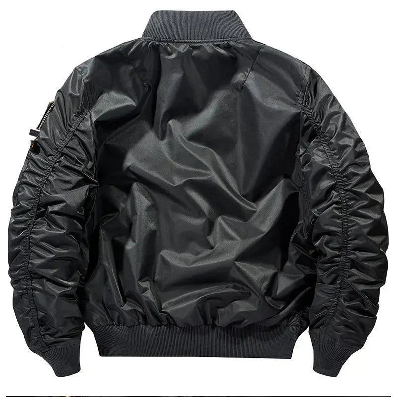 Jaqueta Masculina Bomber Estilo Retrô Oversized Design Curto