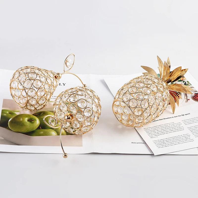 Frutas Ornamentais de Cristal - Decoração Elegante