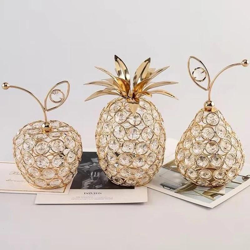 Frutas Ornamentais de Cristal - Decoração Elegante