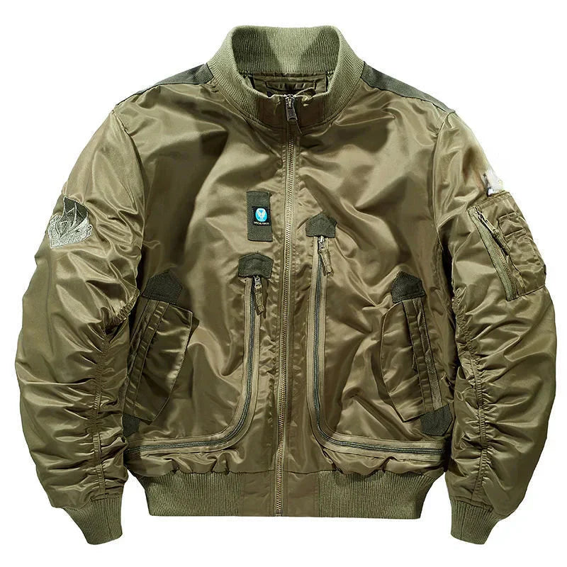 Jaqueta Masculina Bomber Estilo Retrô Oversized Design Curto