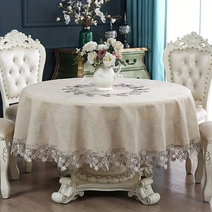 Toalha de Mesa Elegante Com Renda Casa da Clara