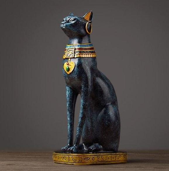 Estátua Gato Bastet – Guardiã Egípcia em Resina