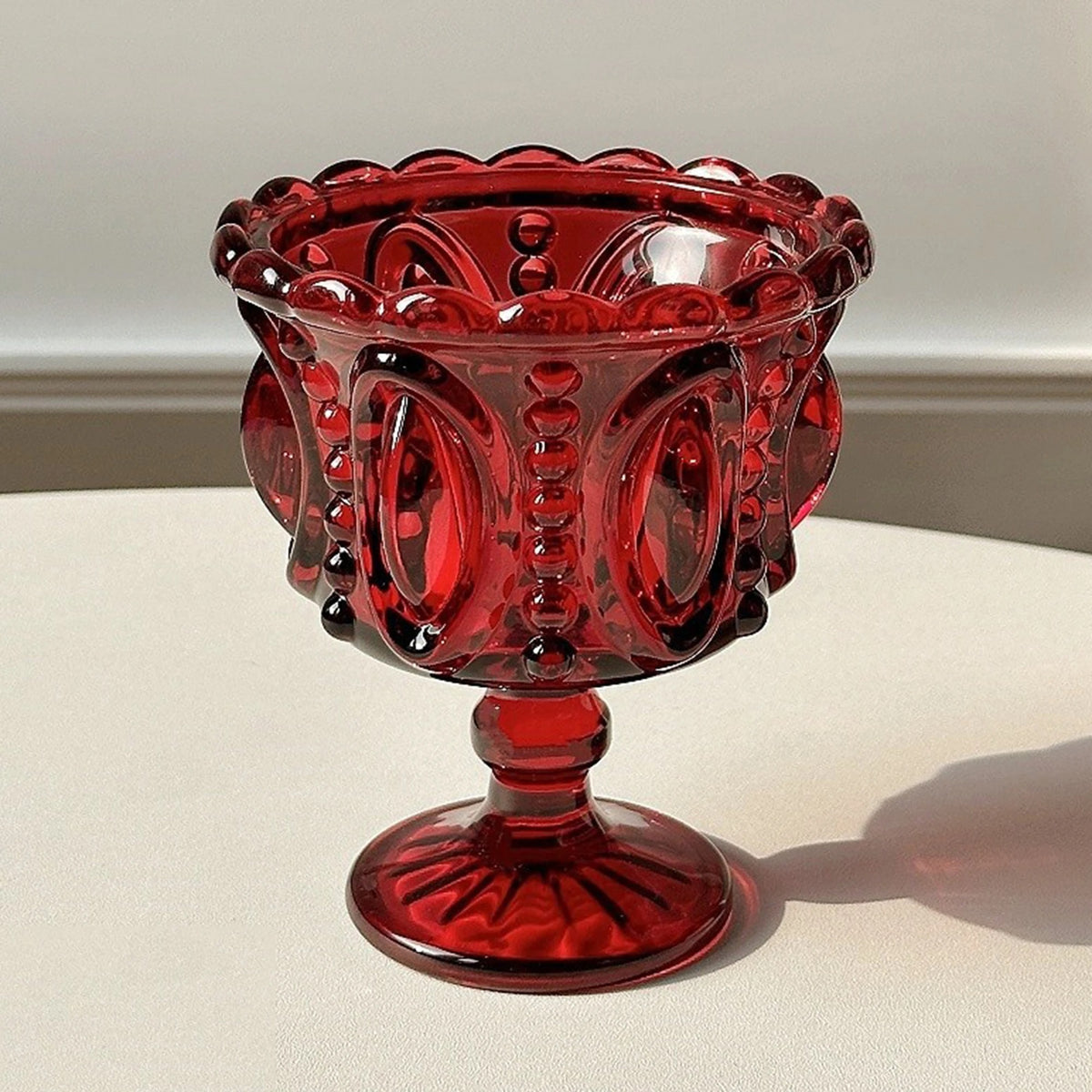 Taça Decorativa Vintage Em Vidro - Modelo Retrô